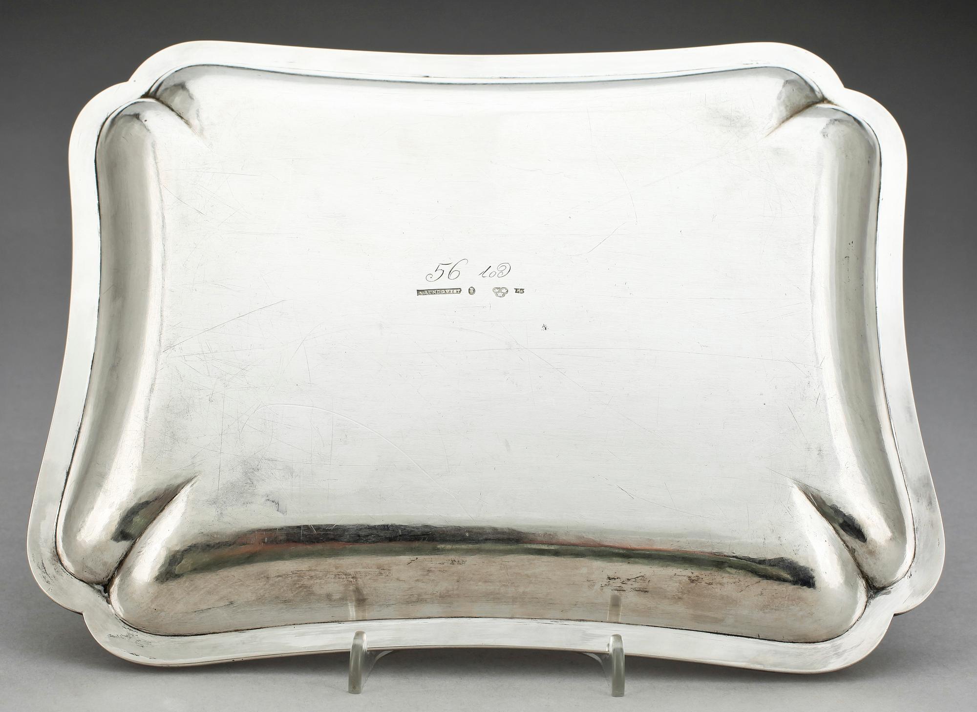 SKÅLFAT, empire, silver, Anders Lundqvist Stockholm 1817. Vikt ca 740 gram.