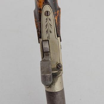 A Belgian, percussion pistol, mid-19th century.