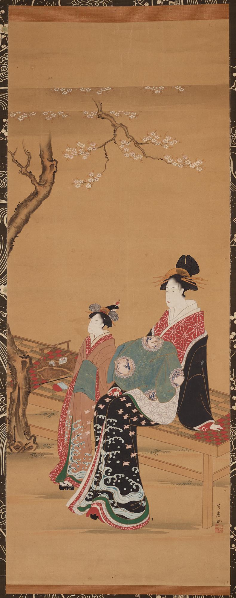 Two japanese hanging scrolls, 20th century.