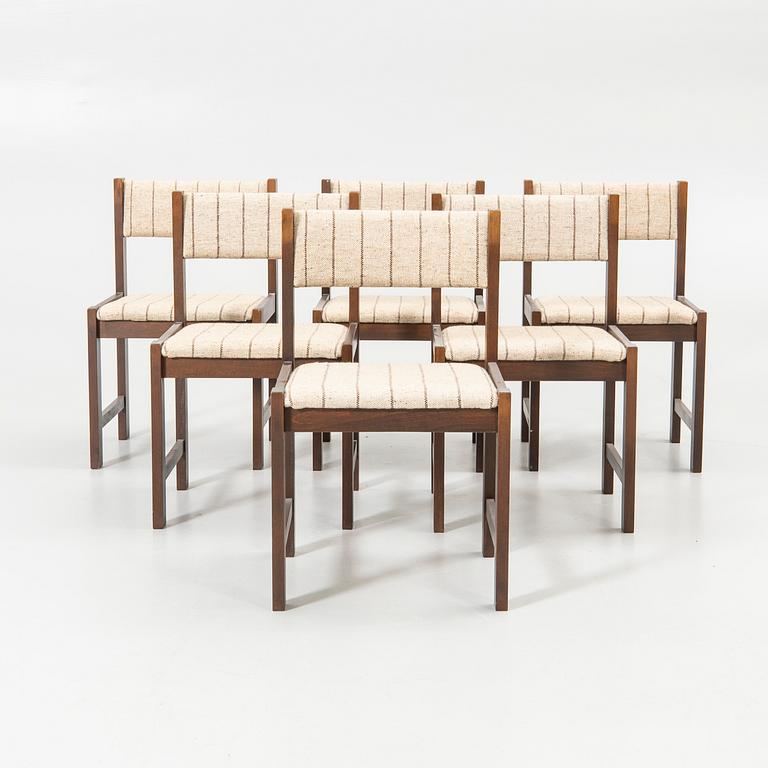 Poul H. Poulsen, dining set, 7 pieces, 1970s, Denmark.