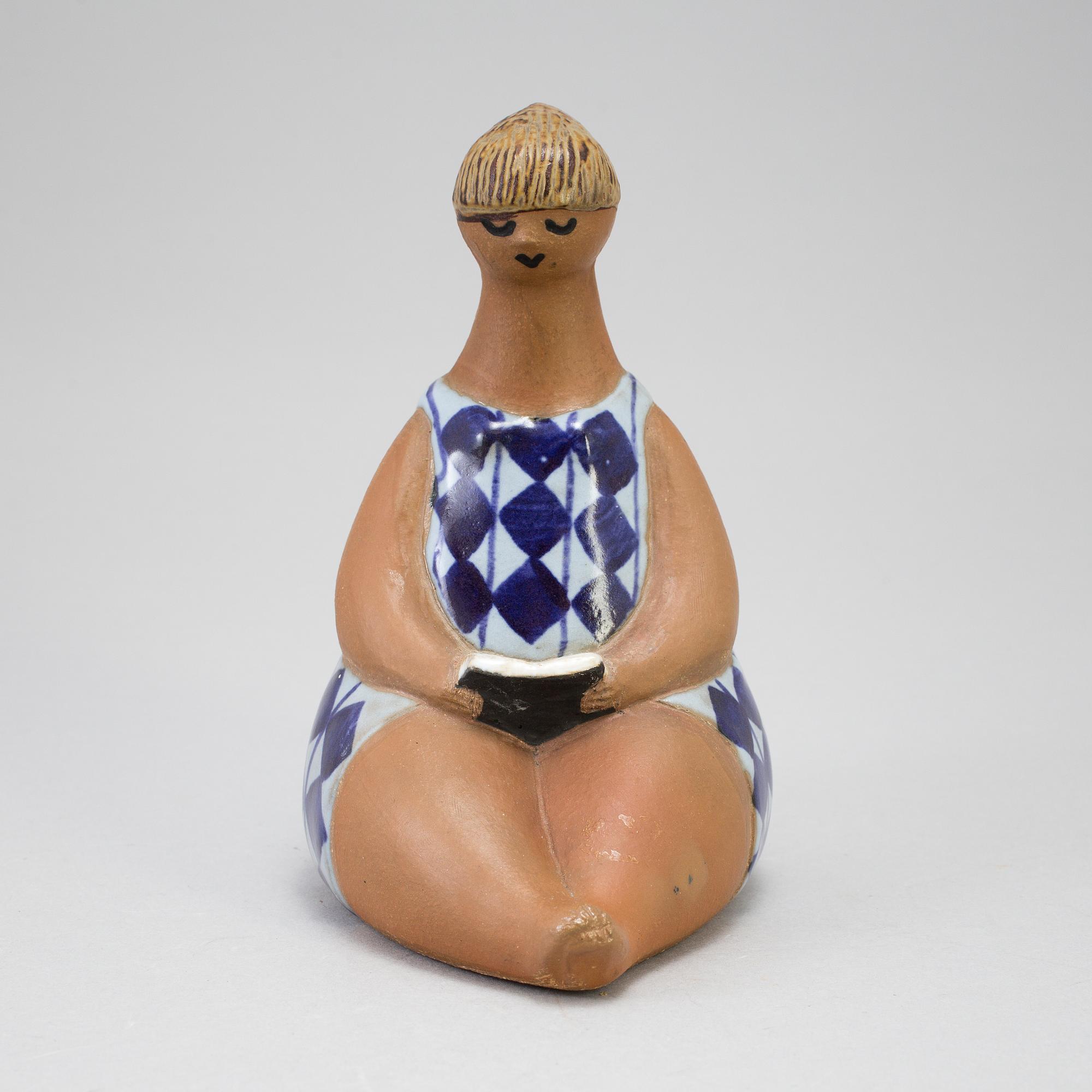 A stoneware figurine by Lisa Larson for Gustavsberg, called "Amalia" and produced from 1958 thru 1973.