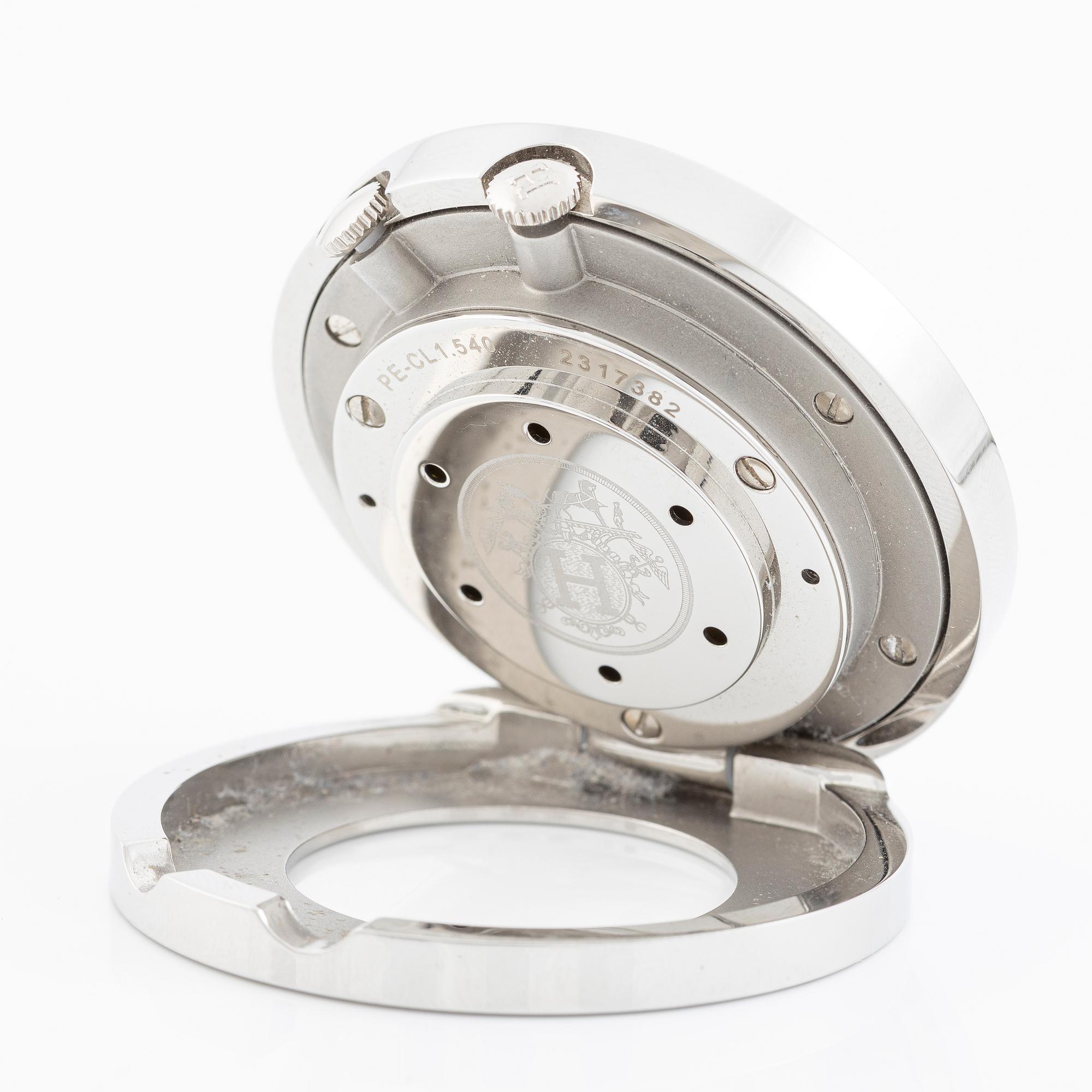 Hermès, alarm clock, "Clipper Alarm Clock".