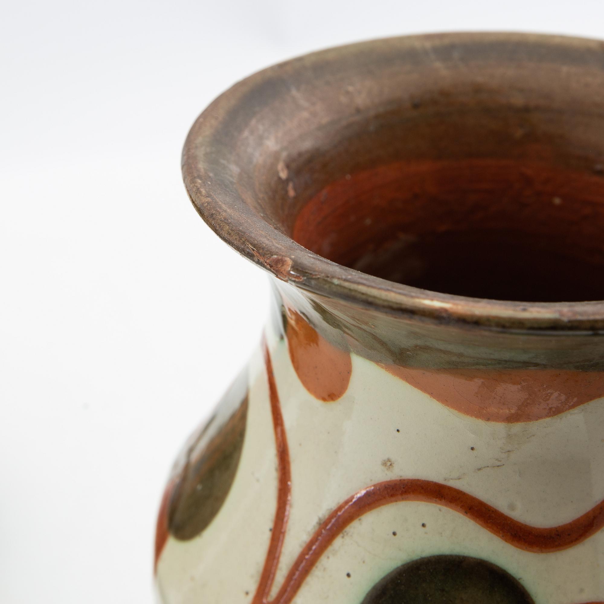 Andersson & Johansson vases 5 pcs Höganäs first half/mid 20th century glazed stoneware.