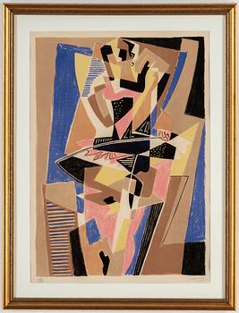 GINO SEVERINI, lithograph in colors, signed and numbered 54/95.