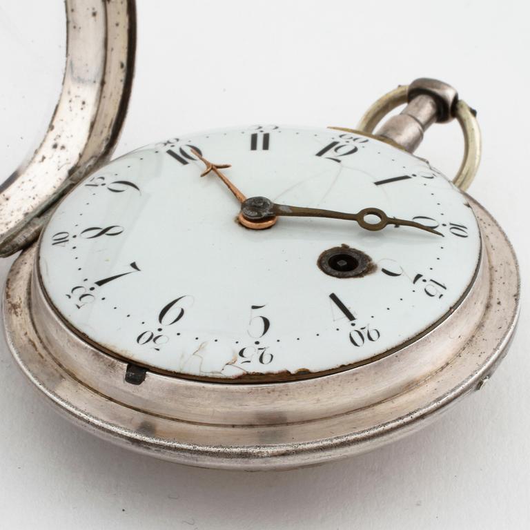 POCKET WATCH, "John Ward, Fore Street, London", 60 mm.