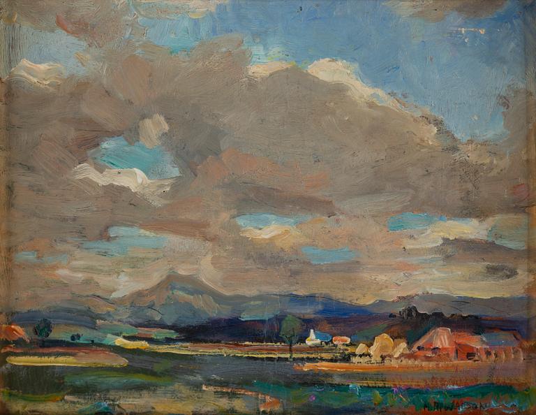 HOMER RANSFORD WATSON, oil on paper-panel, signerad.