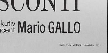 a vintage movie poster, 'Döden i Venedig (Morte a Venezia)', 1971.