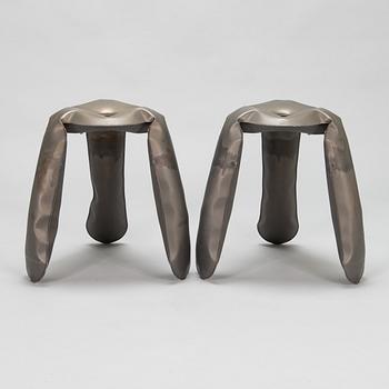 Oskar Zieta, a pair on 21st Century 'Plopp' stools for HAY Denmark.