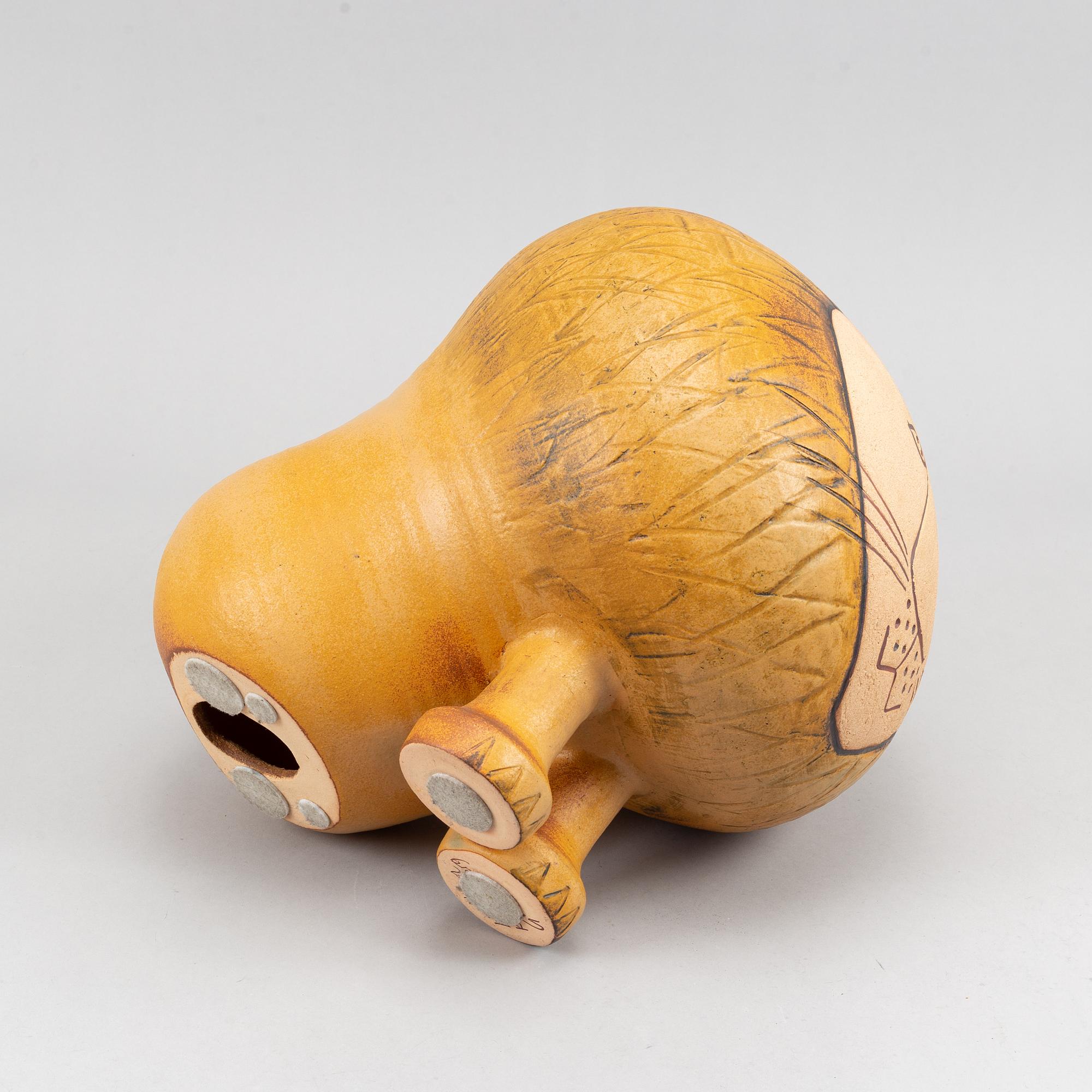 A stoneware 'Lion Maxi' sculpture by Lisa Larson, Gustavsberg.