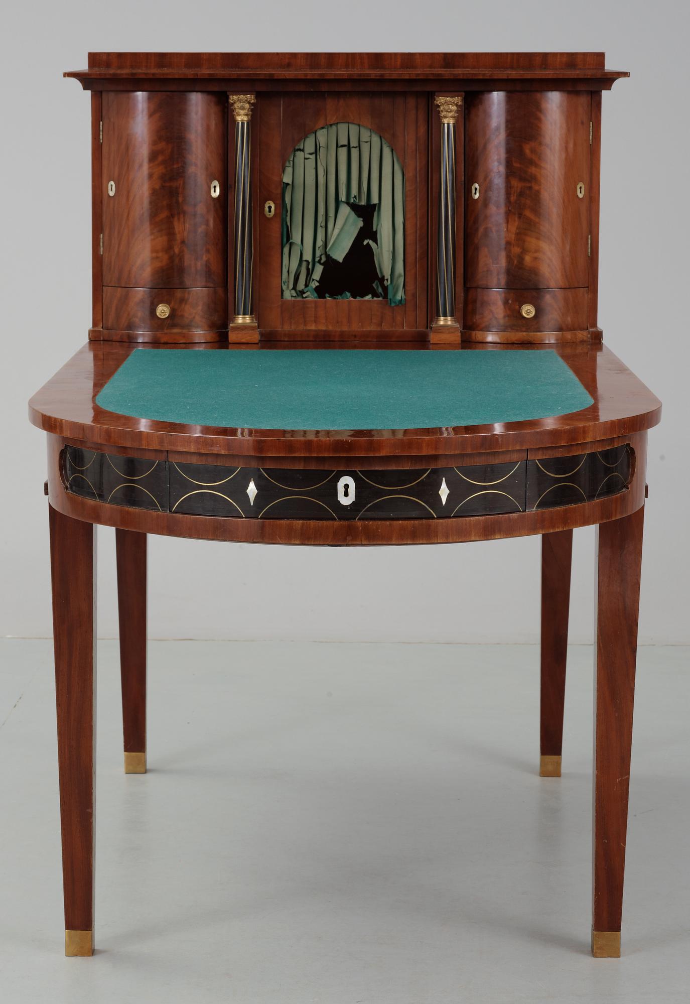 A Swedish Empire writing desk by D. Sehfbom.