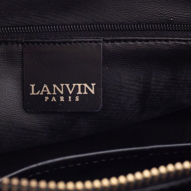 Lanvin, a black vintage leather bag.