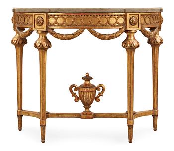 407. A Gustavian late 18th century console table.