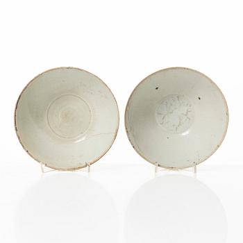 Two ceramic bowls, China, Song dynasty (960-1279).