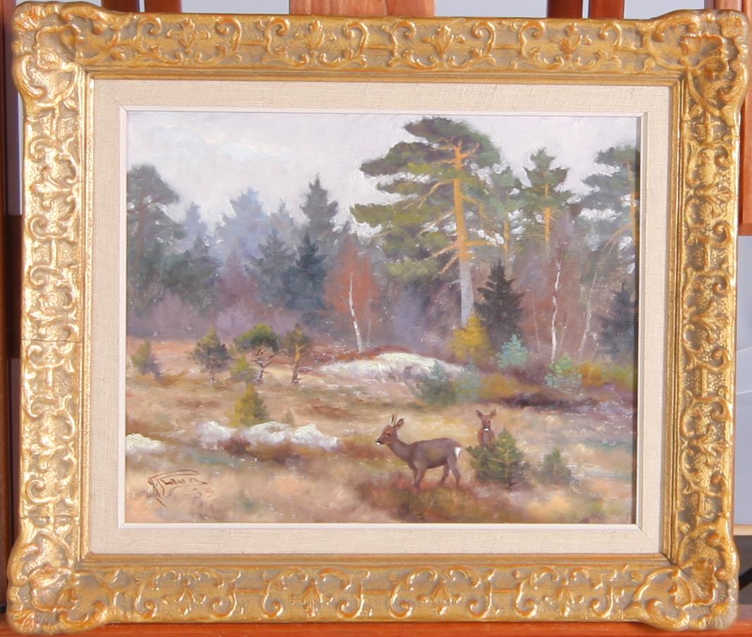 RAVN, JOHANNES. Olja på duk. Sign o dat. -53.