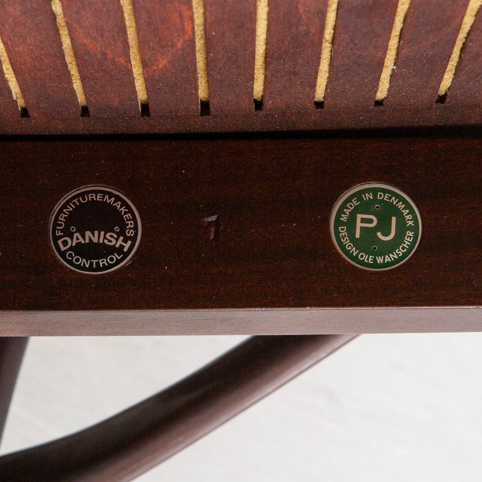 Ole Wanscher, chairs, 8 pcs, "Rungstedlund", Poul Jeppesen, Denmark, second half of the 20th century.