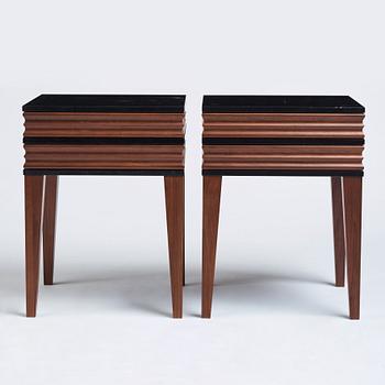 Attila Suta, a pair of side tables, executed in his own studio, Stockholm 2018.