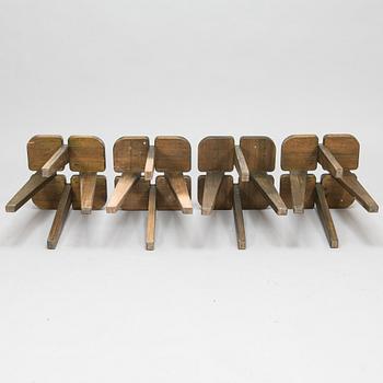 RAUNI PEIPPO, four stools, "Apila"  (Four-leaf clover), Keravan Puusepäntehdas, Oy Stockmann Ab.