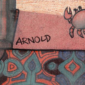 HANS ARNOLD, ink & acrylic, signed.