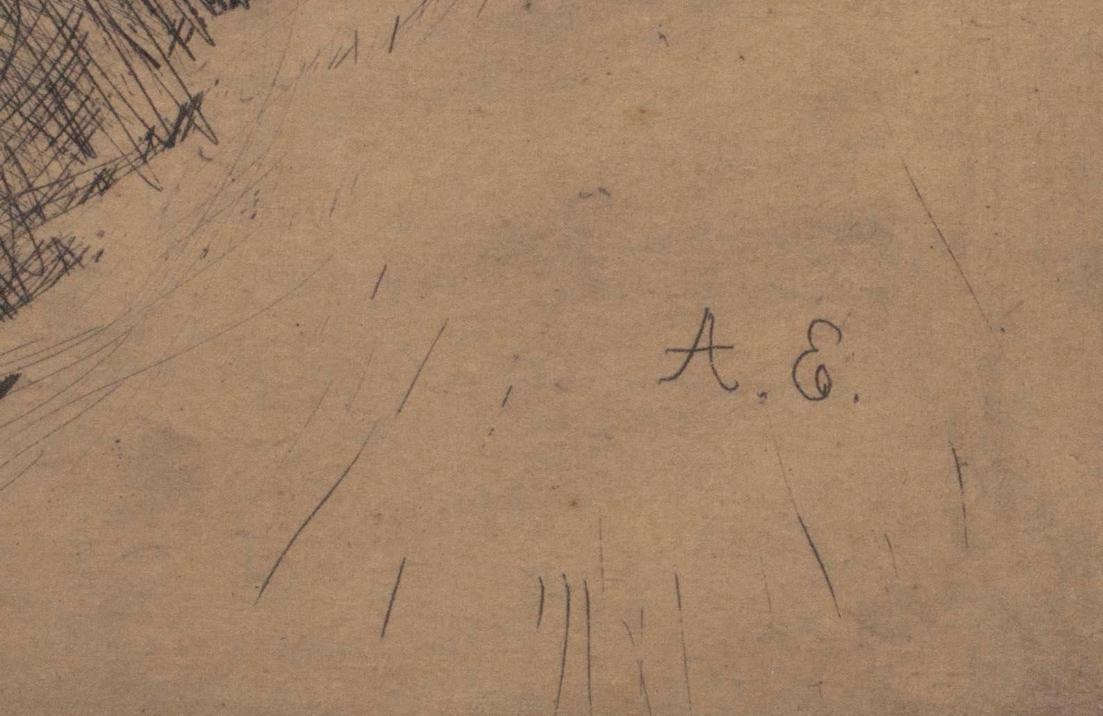 ALBERT EDELFELT, etsning, ej sign.