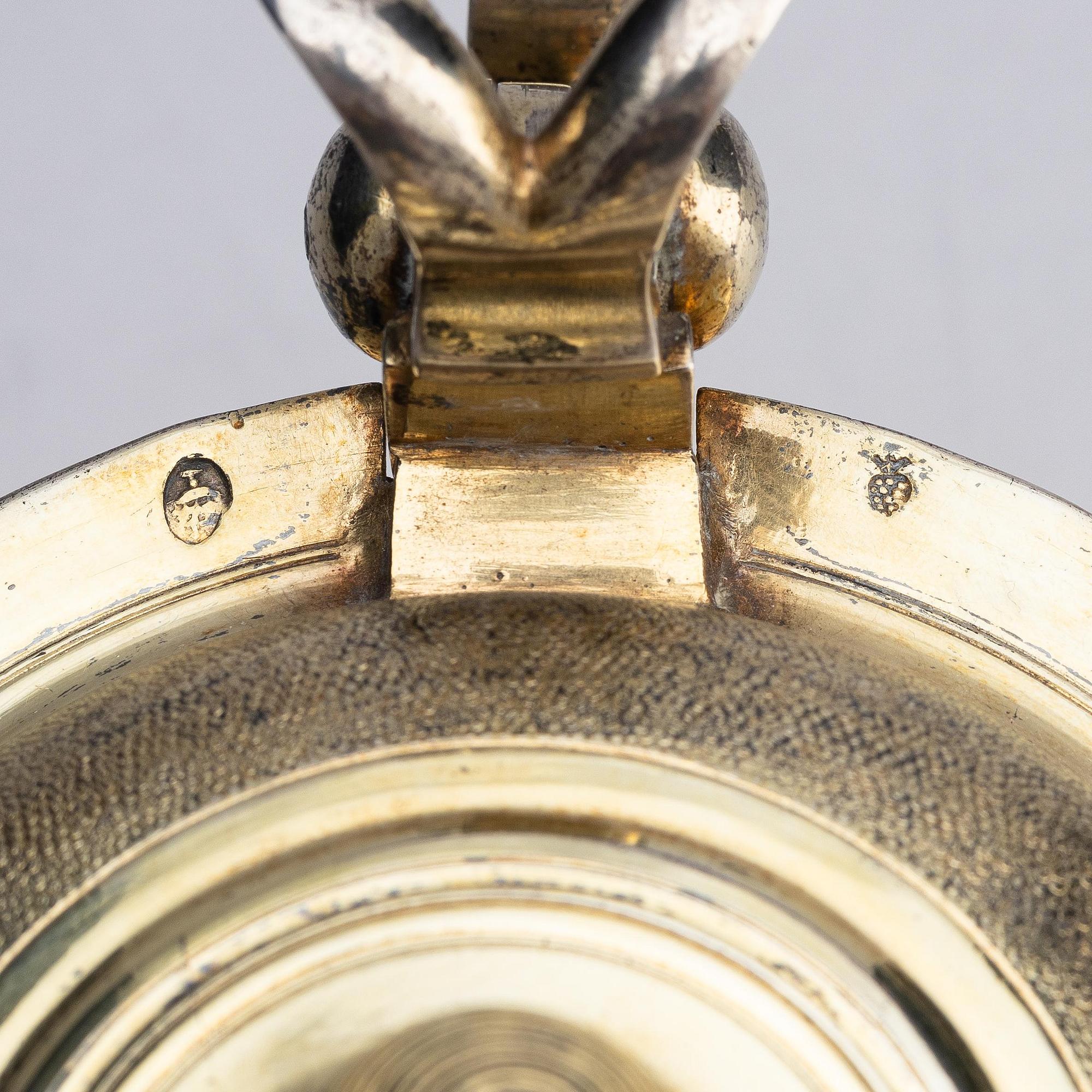 A German 17th century gilt-silver tankard, mark of Elias I Schifflen, Augsburg circa 1670.
