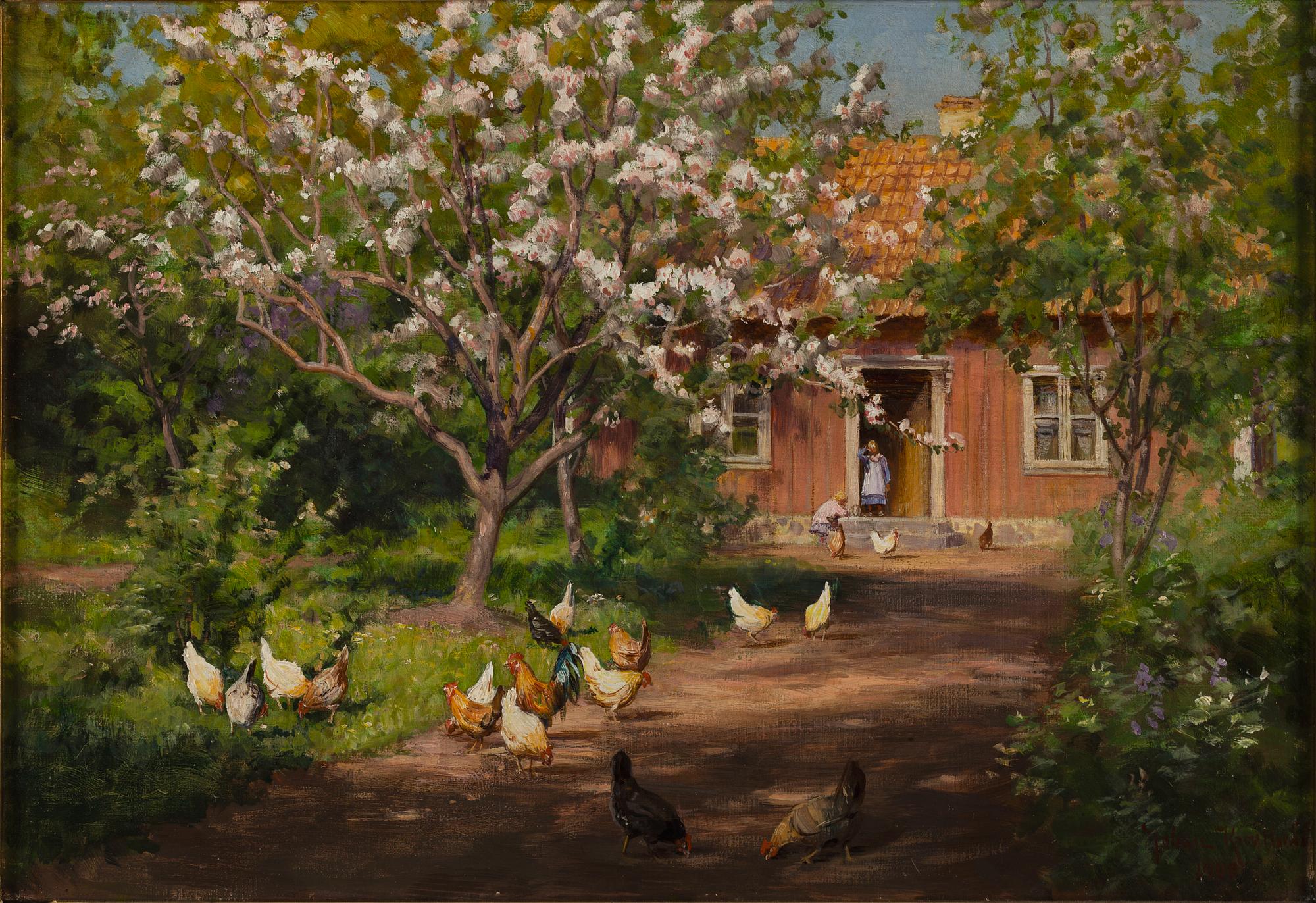JOHAN KROUTHÉN, olja på duk, signerad Johan Krouthén och daterad 1907.
