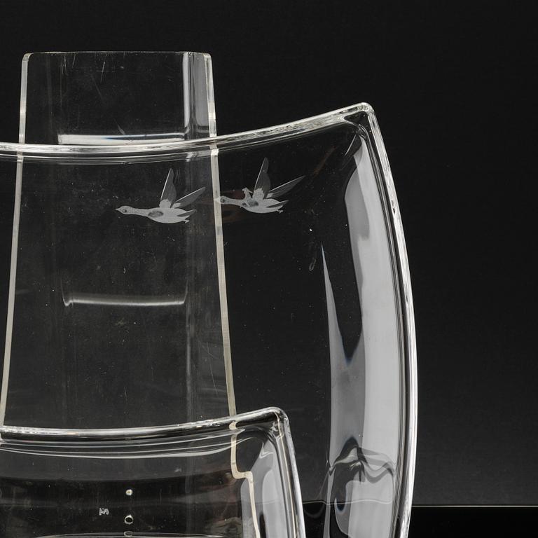 FRUKTSERVIS, 19 delar, glas, Kosta, signerade.