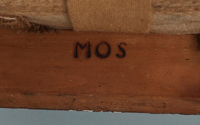KARMSTOLAR, ett par, sengustavianska provinsarbeten, Lindome, 1800-talets första hälft.