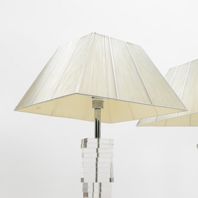 Floor lamps, a pair, late 20th century.