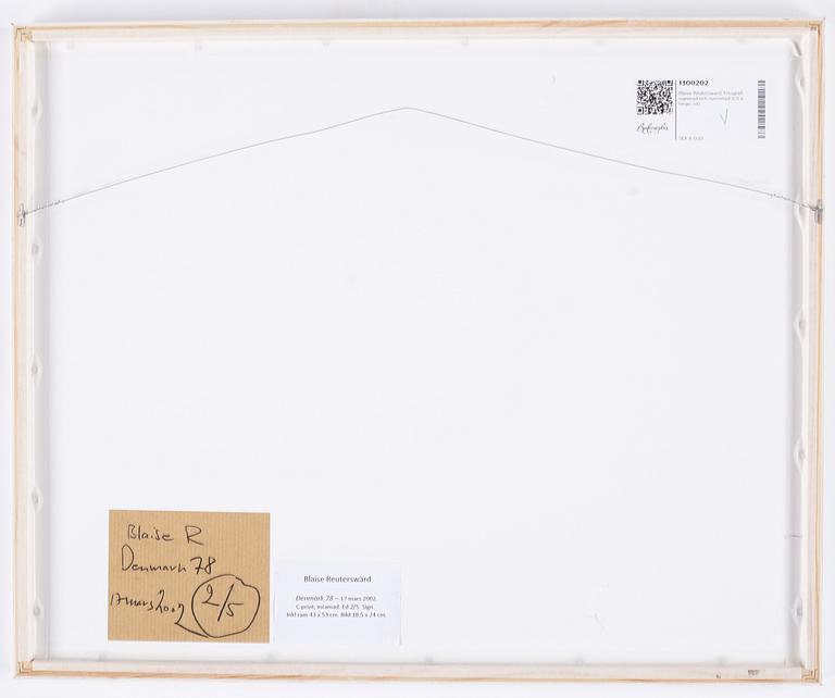 Blaise Reutersward, photograph signed and numbered 2/5 on verso.