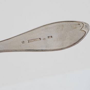 Cutlery, silver, various models, including with mark of Gustaf Israel Lyberg, Eksjö 1831 (20 pcs).