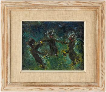 Christer Strömholm, oil on panel, signed.