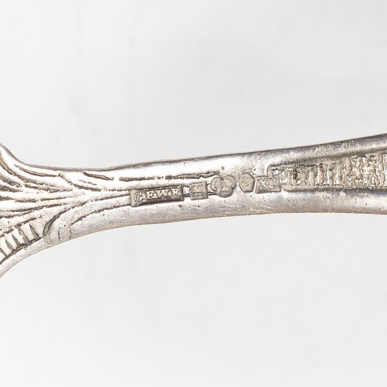 Spoons, 17 pieces, Sweden, 19th–20th century.