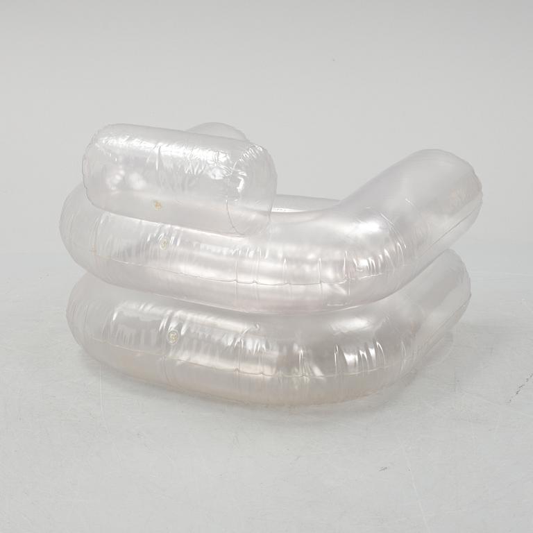Donato D'Urbino, Jonathan De Pas & Paolo Lomazzi, an inflatible plastic 'Blow' easy chair, Zanotta, Italy.