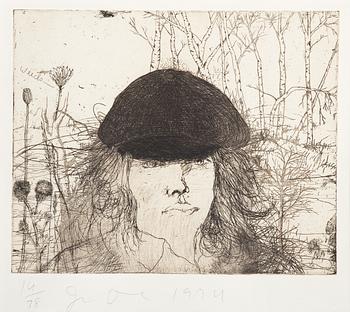 502. Jim Dine, "SELF PORTRAIT IN A FLAT CAP".