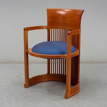FRANK LLOYD WRIGHT, karmstol, 606 "Barrel Chair", Cassina,