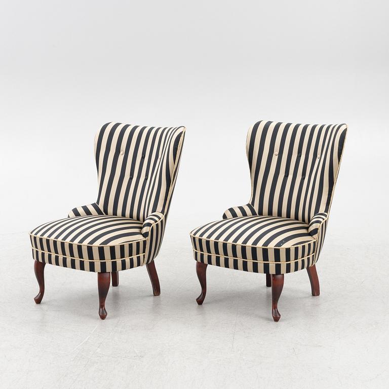 Armchairs, a pair, first half of the 20th century.