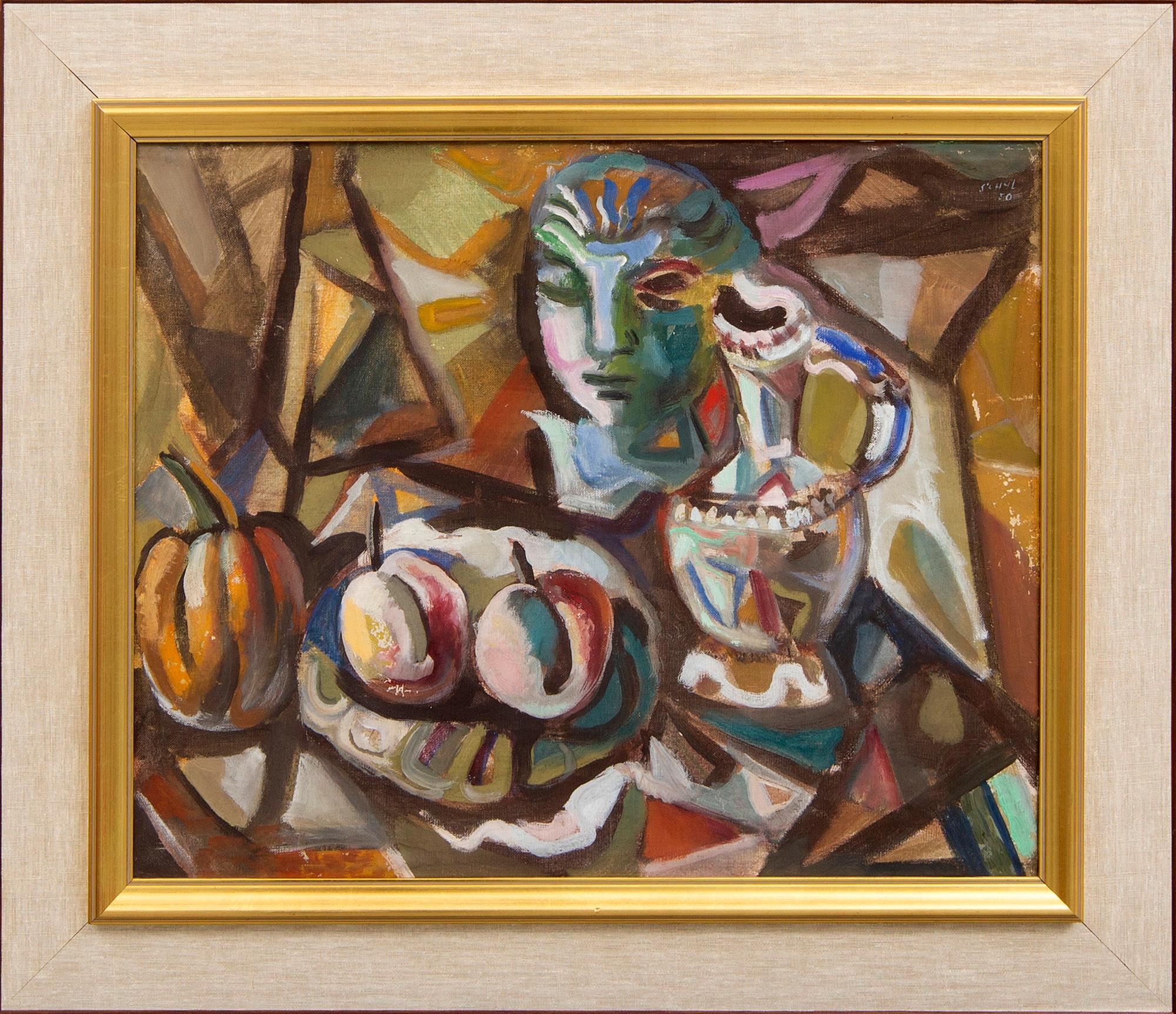 Jules Schyl, olja på duk, signerad.