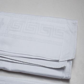 Dukar, 2 st, linnedamast, 1900-tal.