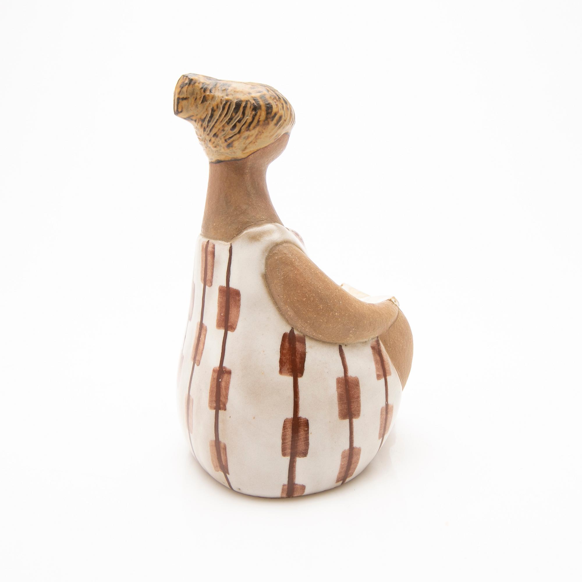 Lisa Larson, Figurine, stoneware, “Charlotta” from the “ABC-flickor” series, Gustavsberg.