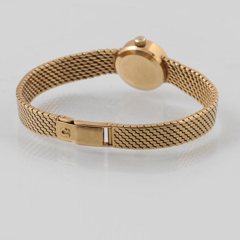 DAMARMBANDSUR, 18K guld, Omega. Vikt 44,6 gram.