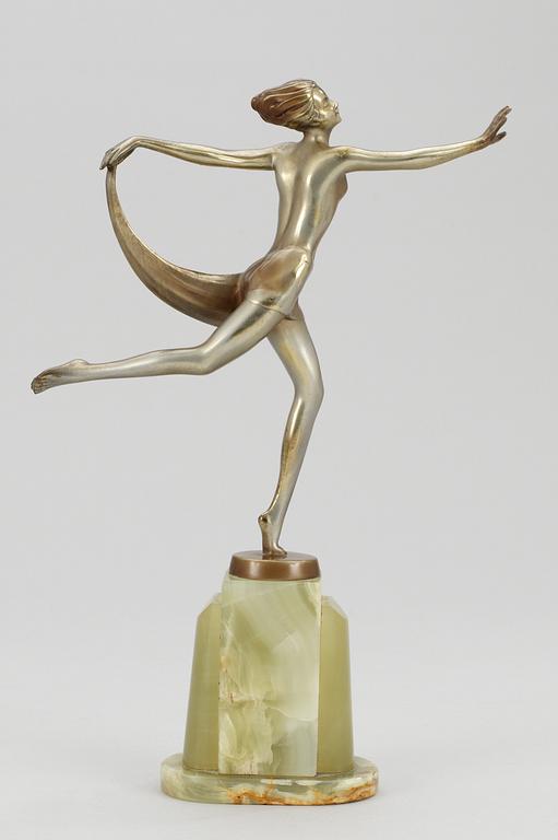 A Joseph Lorenzl patinated bronze sculpture, Austria 1920's-30's.