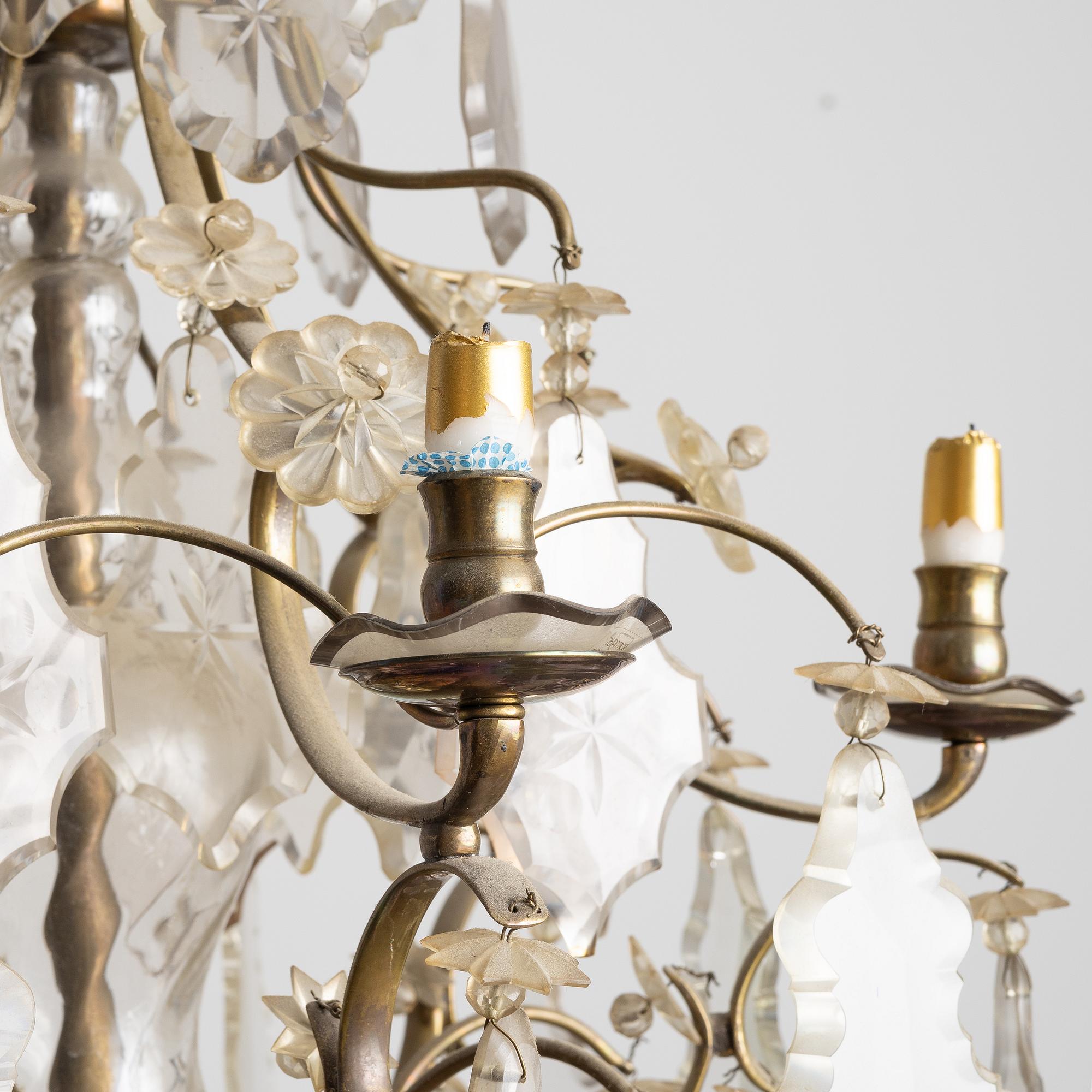 Ljuskrona, barockstil, 1900-tal.