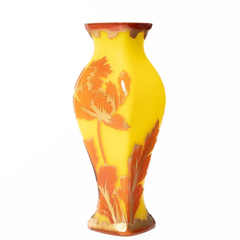 Vas, överfångsglas, Art Nouveau-stil, 1900-talets andra hälft.