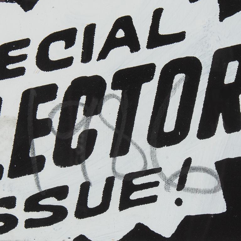 FAILE, mixed media, akryl, silk screen, signerad, märkt 1986, daterad 23:e augusti 2007.