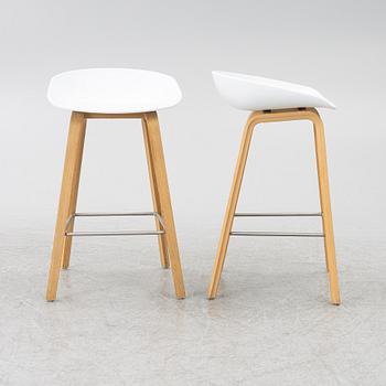 Hee Welling, four bar stools, 'AAS 32', HAY, Denmark.