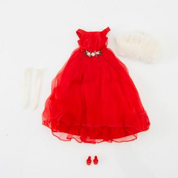 Barbie clothes 5 sets. vintage, including "Shimmering Magic," Mattel 1966-67. "Gold N' Glamour," Mattel 1965.