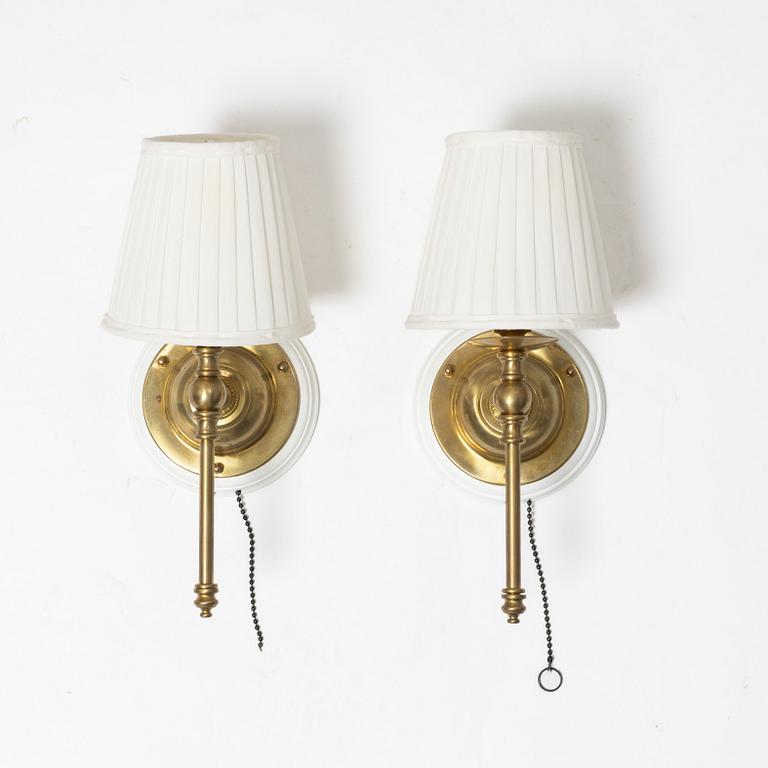 Wall lamps 1 pair + 1, Karlskrona Lamp Factory, period.