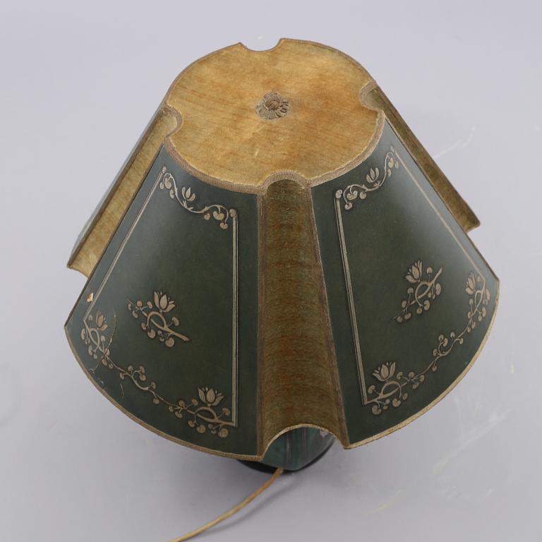 BORDSLAMPA, stengods, troligen "Argenta", Wilhelm Kåge, Gustavsberg, omkring 1900-talets mitt.