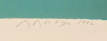 EDUARDO ARROYO, colour lithographe, signed and numbered 52/100, dated 1992.