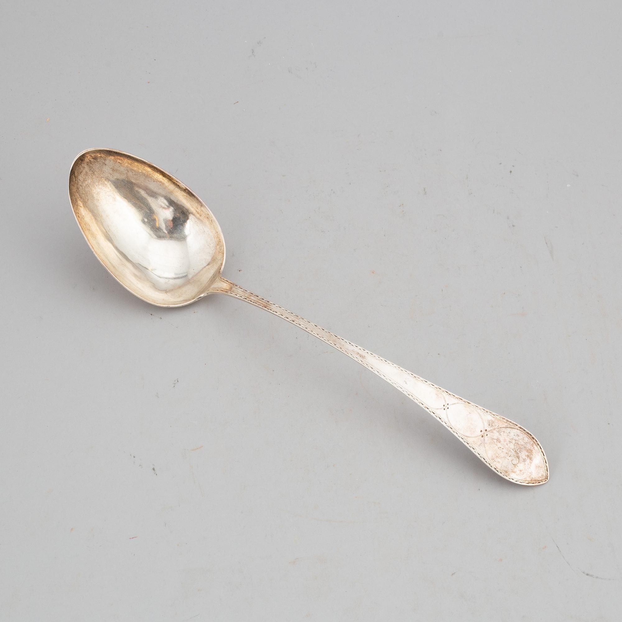PETER FABRICIUS, a large silver spoon, Copenhagen, probably 1799.
